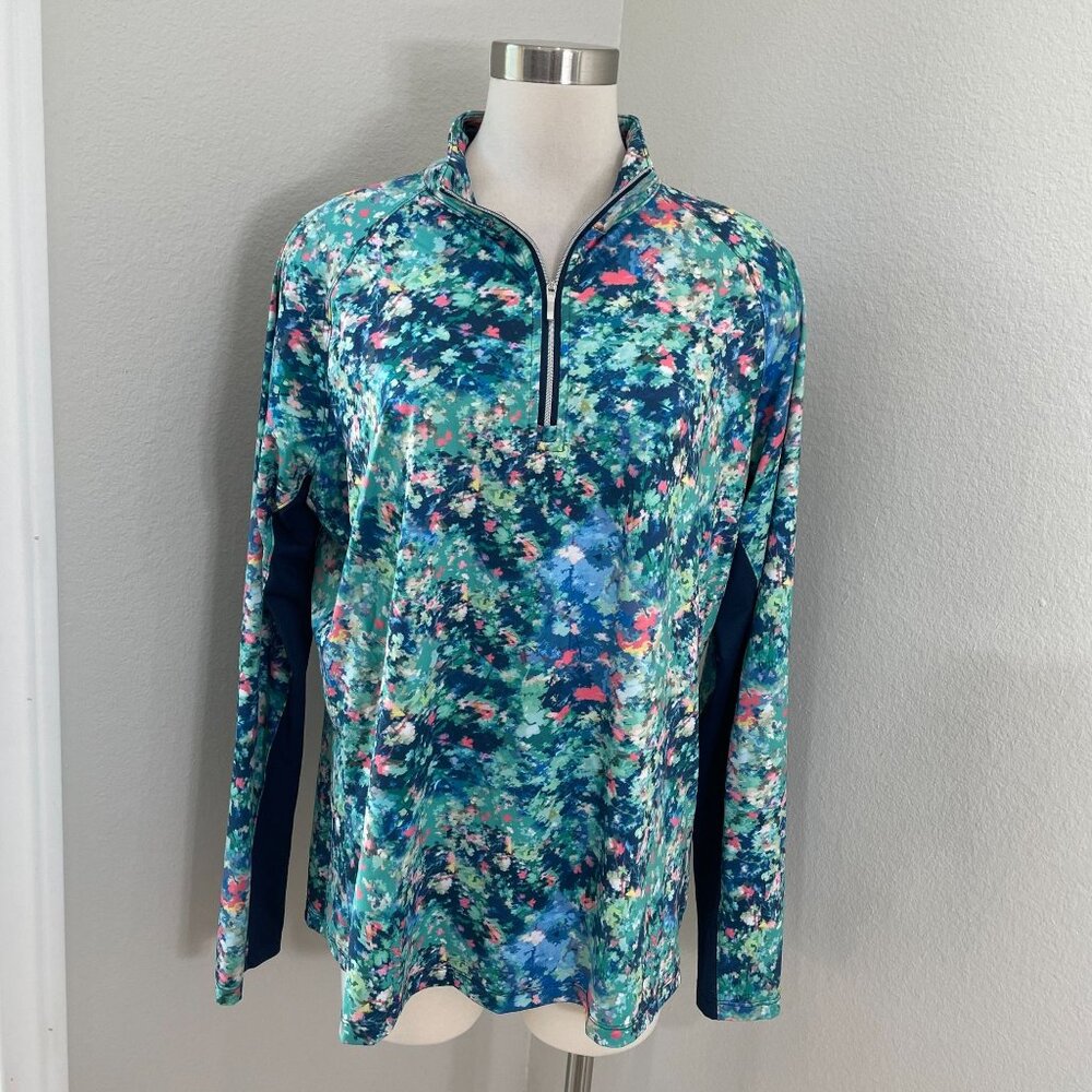 Lady Hagen Womens Plus XXL Long Sleeve Stretch Golf Shirt Quarter Zip Top